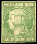 Stamp of Spain 1851-1864, Mint selection of better items, noted Edifil 1A, 3, 10, 12, 13, 15, 16, 17, 20, 21, 33, 40, 42, 47, 50, 56, a few blocks inc. 56 in blocks of 9, 254s in pair, etc., few ageing from time to time, mixed conditio