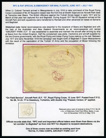 Stamp of Iraq » Collections, Lots etc. The Royal Air Force Desert Air Service Exhibition collection