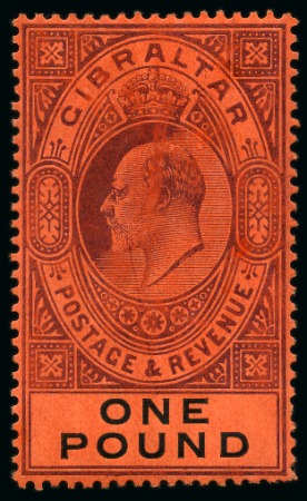 Stamp of Gibraltar 1904-08 1/2d to £1 mint set of 9