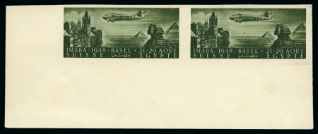 Stamp of Egypt » Commemoratives 1948 Imaba-Basel flight officially prepared non-franking label group
