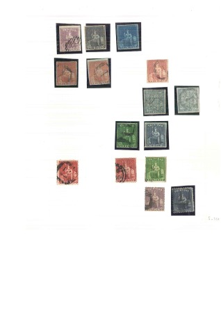 Stamp of Trinidad and Tobago 1851-98, Mint & used collection on small album pages