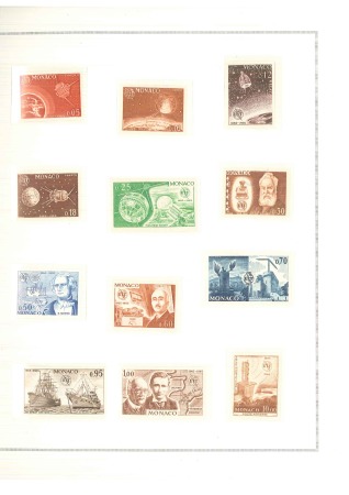 Stamp of Large Lots and Collections 1965 THEMATIC TELECOMMUNICATION : UIT Jubilee - Specialiced collection on 15pages on Monaco issues only