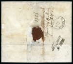 Stamp of Austria » 1850 Issue AUSTRIA 1851 Folded lettersheet franked 3Kr red type I postmarked