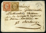 Stamp of France » Collections 1849-1930, Trois classeurs de lettres dont 1849 10c taxé 15, 40c +10c de Rogliano en Corse, 1F carmin, diverses oblitérations dont rare PQ1 et PQ2 sur n°14, etc., plus qq colonies et étranger, fort potentiel