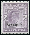 Stamp of Great Britain » King Edward VII 1902-10 2s6d, 5s, 10s and £1 with SPECIMEN ovpt
