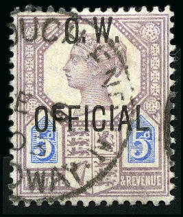 Stamp of Great Britain » Officials OFFICE OF WORKS: 1902 5d Dull Purple & Blue with Couch End / Broadway 1903 cds