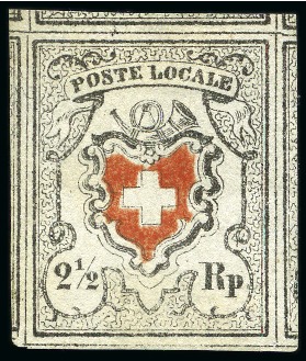 Stamp of Switzerland / Schweiz » Orts-Post und Poste Locale Poste Locale mit Kreuzeinfassung, Type 37, phantastisch