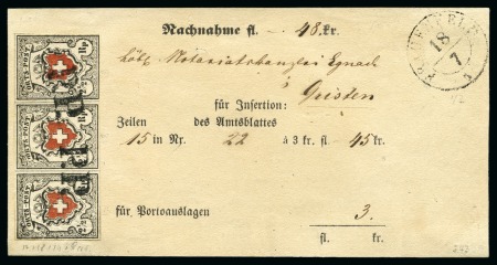 Stamp of Switzerland / Schweiz » Orts-Post und Poste Locale Orts-Post mit Kreuzeinfassung, Typen 17+18+19 als farbenfrischer