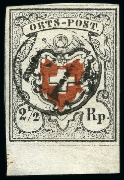 Stamp of Switzerland / Schweiz » Orts-Post und Poste Locale Orts-Post mit Kreuzeinfassung, Type 37, farbenfrisch