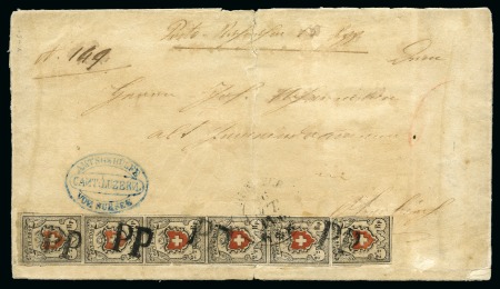 Stamp of Switzerland / Schweiz » Orts-Post und Poste Locale Orts-Post mit Kreuzeinfassung, Typen 7+15+23+31+39