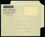 Stamp of Olympics » 1948 London 1948 Olympics air letter postal stationery errors (2), one with shifted die and one missing die