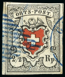 Stamp of Switzerland / Schweiz » Orts-Post und Poste Locale VERSETZTE TYPE 27Orts-Post mit Kreuzeinfassung, diese