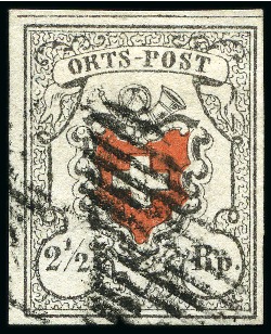 Stamp of Switzerland / Schweiz » Orts-Post und Poste Locale VERSETZTE TYPE 7Orts-Post mit Kreuzeinfassung, diese