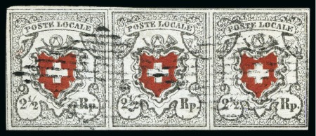 Stamp of Switzerland / Schweiz » Orts-Post und Poste Locale Poste Locale mit Kreuzeinfassung,Typen 3+4+5, als waagr.