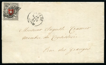 Stamp of Switzerland / Schweiz » Orts-Post und Poste Locale SELTENE VERWENDUNG EINER POSTE LOCALE MARKE IN GENFPoste