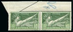 Stamp of Olympics » 1924 Paris » Issued Stamps and Varieties 1924 Olympics 10c mint nh pair and mint nh block with pre-perforation folds