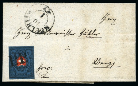 Stamp of Switzerland / Schweiz » Rayonmarken » Rayon I, dunkelblau ohne Kreuzeinfassung Type 5, TIEFDUNKELBLAU, Nuance d, sehr farbintensive