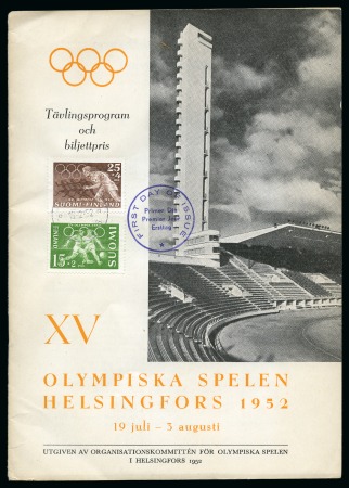 Stamp of Olympics » 1952 Helsinki 1952 Helsinki programme and tickets brochure