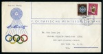 Stamp of Olympics » 1948 St. Moritz 1948 St. Moritz pair of official covers