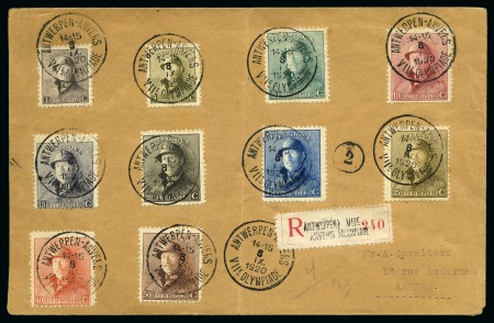 Stamp of Olympics » 1920 Antwerp DURING THE GAMES: 1920 (Sep 8) Envelope sent registered with "ANTWERPEN-ANVERS / VIIe OLYMPIADE" special cds