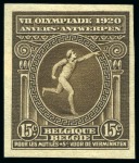 Stamp of Olympics » 1920 Antwerp 1920 Olympics IMPERFORATE set of 3 mint hr