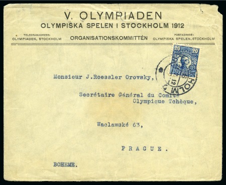 Stamp of Olympics » 1912 Stockholm 1912 Swedish Organising Committee printed envelope