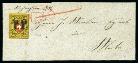 Stamp of Switzerland / Schweiz » Rayonmarken » Rayon II, gelb, ohne Kreuzeinfassung (STEIN A 1) Type 1 A1/O, farbfrisch und gut gerandet mit Bogenrand