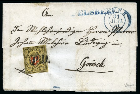 Stamp of Switzerland / Schweiz » Rayonmarken » Rayon II, gelb, ohne Kreuzeinfassung (STEIN A 2) Type 12 A2/LU, mit Plattenfehler : verlängerter Fussstrich