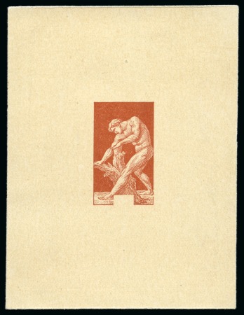 Stamp of Olympics » 1924 Paris » Essays and Proofs 1924 30c Olympics die proof of the centre only in red-brown