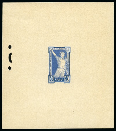 Stamp of Olympics » 1924 Paris » Essays and Proofs 1924 50c Olympics presentation die proof in the issued colours