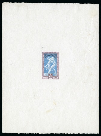 Stamp of Olympics » 1924 Paris » Essays and Proofs 1924 30c Olympics die proof in dull purple and bright blue