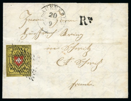 Stamp of Switzerland / Schweiz » Rayonmarken » Rayon II, gelb, ohne Kreuzeinfassung (STEIN B1) Type 34 B1/LO, farbfrisch und ringsum gut gerandet