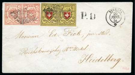 Stamp of Switzerland / Schweiz » Rayonmarken » Rayon III (grosse Ziffer) Typen 6+5 als waagr. Paar zusammen mit Rayon II Typen