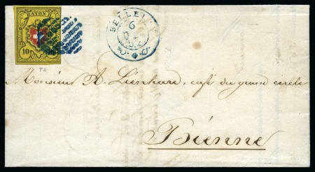 Stamp of Switzerland / Schweiz » Rayonmarken » Rayon II, gelb, ohne Kreuzeinfassung (STEIN E) Type 4 E/RU, farbfrisch und auf drei Seiten sehr gut