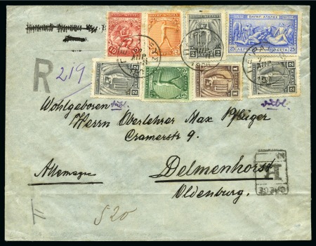 Stamp of Olympics » 1906 Athens 1906 (Apr 22) Envelope sent registered to Germany with 1906 multiple franking