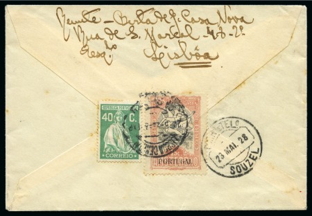 Stamp of Olympics » 1928 Amsterdam » 1928 Olympic Issues of Other Countries PORTUGAL: 1928 (May 22) FIRST DAY: Envelope from Lisbon to Souzel with the obligatory 1928 Olympic 15c