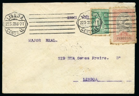 Stamp of Olympics » 1928 Amsterdam » 1928 Olympic Issues of Other Countries PORTUGAL: 1928 (May 22) FIRST DAY: Envelope sent locally with the obligatory 1928 Olympic 15c