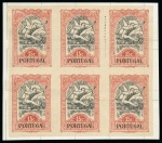 Stamp of Olympics » 1928 Amsterdam » 1928 Olympic Issues of Other Countries PORTUGAL: 1928 Olympic fund-raising 15c and 30c group incl. UNIQUE imperf. ungummed proof blocks of six of both values