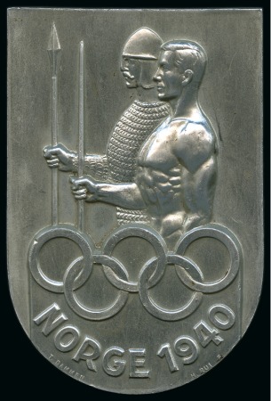 Stamp of Olympics » 1940 Helsinki (Cancelled) 1940 Helsinki fundraising plaque for the Norway team
