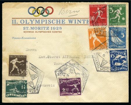 Stamp of Olympics » 1928 St. Moritz 1928 St. Moritz Organising Committee envelope used during the Summer Games