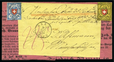 Stamp of Switzerland / Schweiz » Rayonmarken » Rayon I, hellblau, ohne KE (STEIN B3) Type 38 B3/LO zusammen mit Rayon II Type 14 B/RU, beide