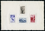 Stamp of Olympics » 1948 London MONACO: 1948 St. Moritz/London pair of collective die proofs for the set of 9 stamps