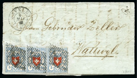 Stamp of Switzerland / Schweiz » Rayonmarken » Rayon I, hellblau, ohne KE (STEIN U) SELTENE LINKE GRUPPE DES STEINES UTypen 21+22+23 U/LO,