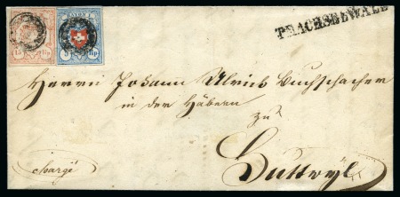 Stamp of Switzerland / Schweiz » Rayonmarken » Rayon I, hellblau, ohne KE (STEIN U) TRACHSELWALD PETSCHAFTSTEMPELType 4 U/LU (seltene