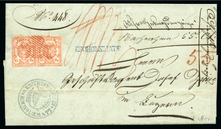 Stamp of Switzerland / Schweiz » Rayonmarken » Rayon III, kleine Ziffer (Rp.) Typen 3+4 im waagr. Paar, sehr farbfrisch und gut bis