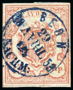 Stamp of Switzerland / Schweiz » Rayonmarken » Rayon III (grosse Ziffer) Type 10, farbfrisch und allseits breit gerandet, sauber