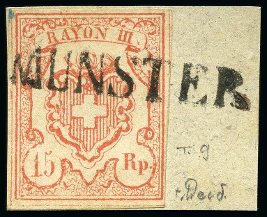 Stamp of Switzerland / Schweiz » Rayonmarken » Rayon III (grosse Ziffer) Type 12, farbfrisch und allseits gut gerandet, sauber