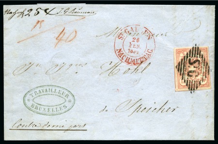 Stamp of Switzerland / Schweiz » Rayonmarken » Rayon III (grosse Ziffer) Type 6, sehr farbfrisch und sehr breitrandig mit Trennungslinien