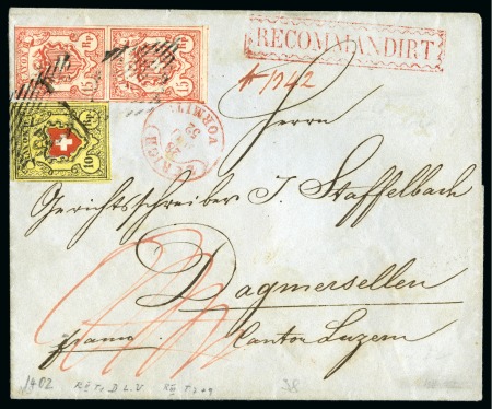 Stamp of Switzerland / Schweiz » Rayonmarken » Rayon III (grosse Ziffer) Typen 7+9 im senkrechtes Paar, farbfrisch und meistens