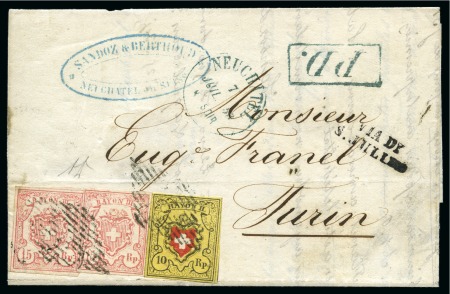Stamp of Switzerland / Schweiz » Rayonmarken » Rayon III (grosse Ziffer) Type 8 und 10 zusammen mit Rayon II D/RO, farbfrische